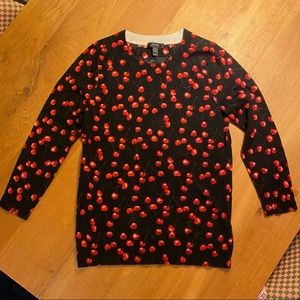 J. Crew 100% Merino Wool Cherries Sweater NEVER WORN
